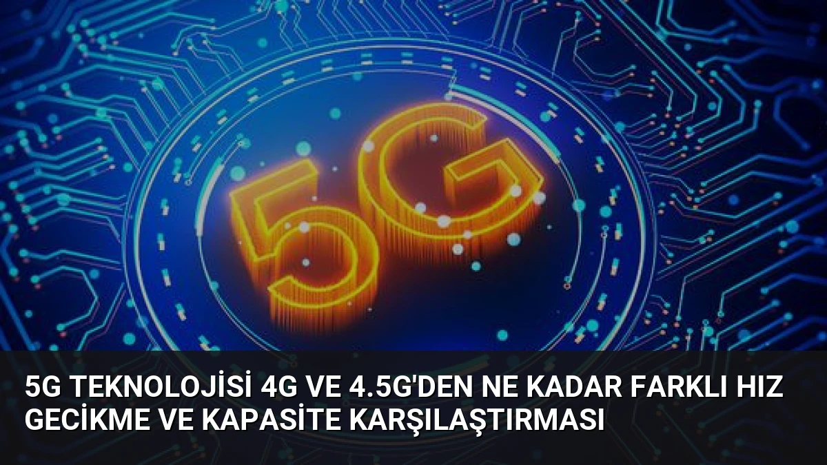 5G Teknolojisi 4G ve 4.5G’den Ne Kadar Farklı Hız Gecikme ve Kapasite Karşılaştırması