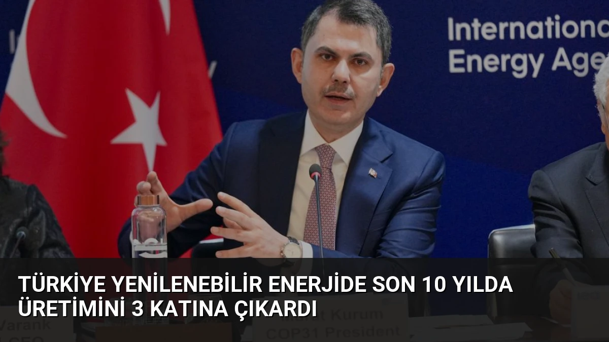Türkiye Yenilenebilir Enerjide Son 10 Yılda Üretimini 3 Katına Çıkardı