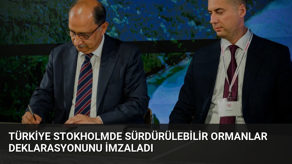 Türkiye Stokholmde Sürdürülebilir Ormanlar Deklarasyonunu İmzaladı