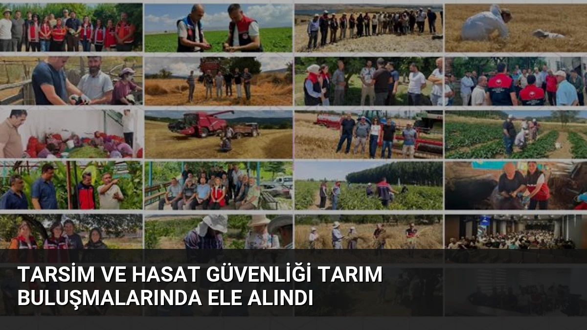 TARSİM ve Hasat Güvenliği Tarım Buluşmalarında Ele Alındı