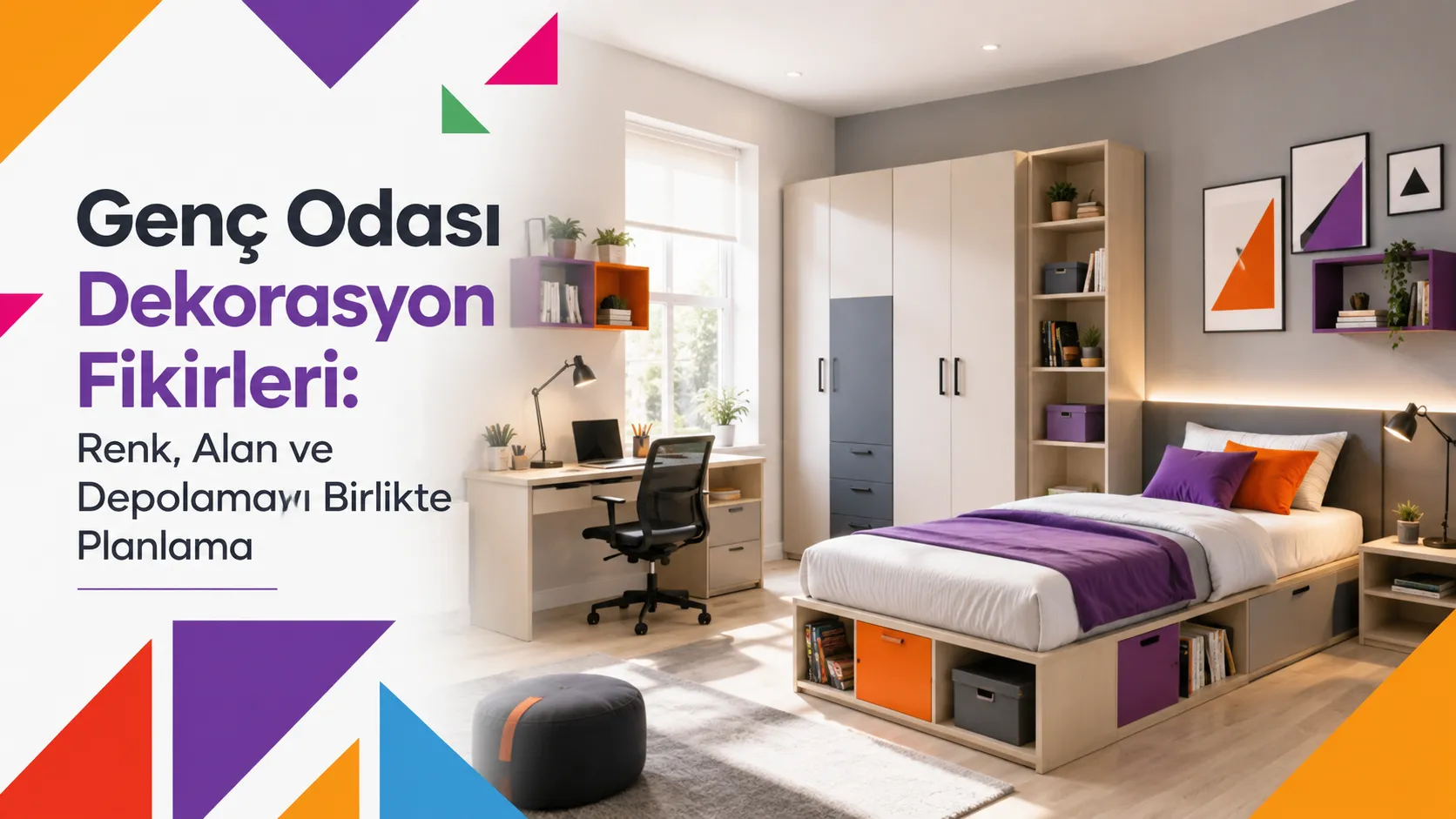Genç Odası Dekorasyon Fikirleri: Renk, Alan ve Depolamayı Birlikte Planlama